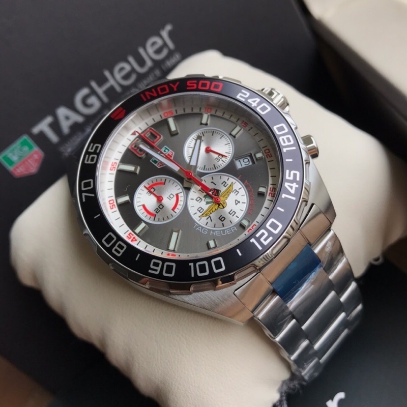 43mm Racing Chrono Indy 500-Inspired Chronograph with Steel Bracelet