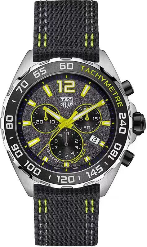 43mm Racing Chrono Neon Yellow Accent Chronograph Watch
