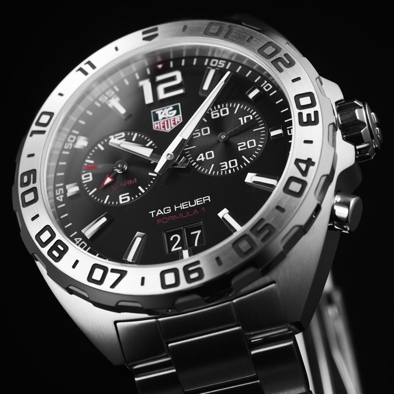 43mm Racing Chrono Alarm & GMT Chronograph with Steel Bracelet